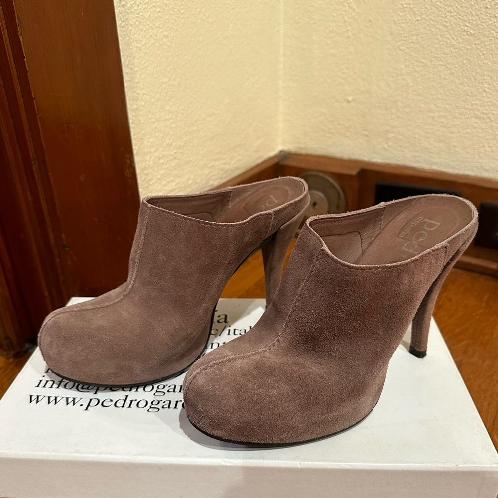 Pedro Garcia Brown Suede Heels